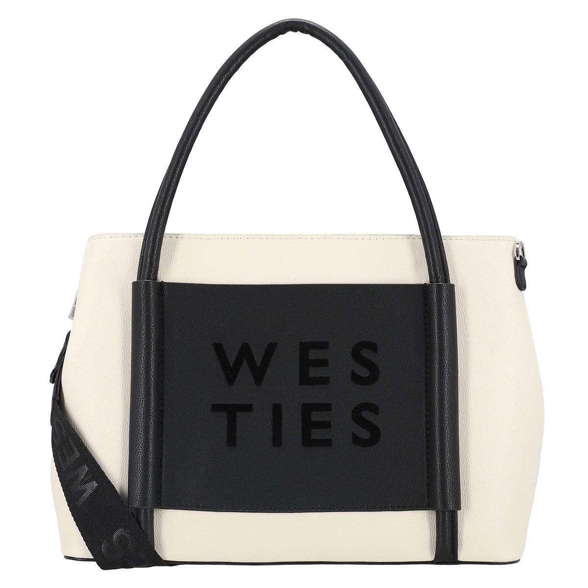 Bolsa Westies satchel color Marfil/Multicolor para Mujer
