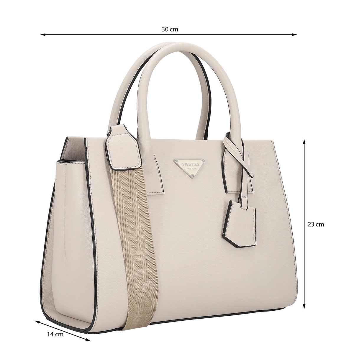 Bolsa satchel color Gris para mujer Westies