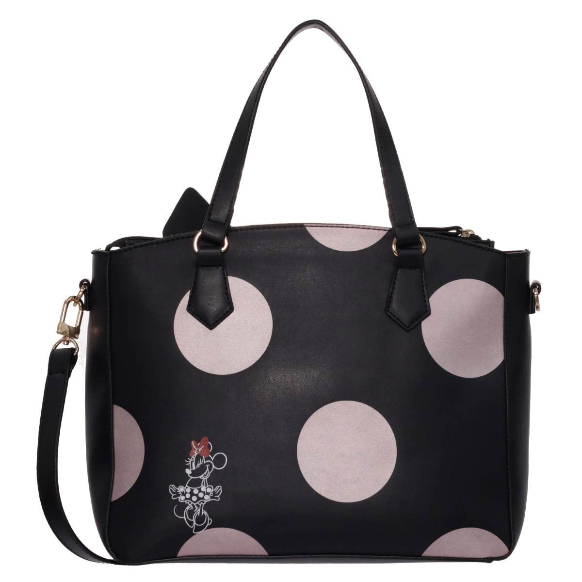 Bolsa Satchel W Capsule Minnie Mouse Hbliable9 Negro