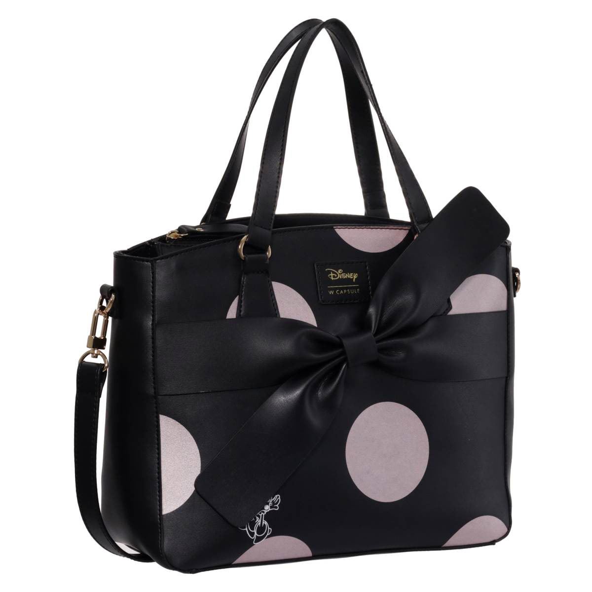 Bolsa Satchel W Capsule Minnie Mouse Hbliable9 Negro