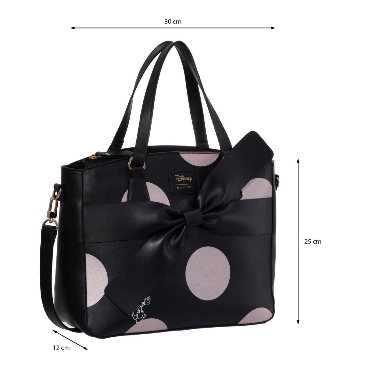 Bolsa Satchel W Capsule Minnie Mouse Hbliable9 Negro