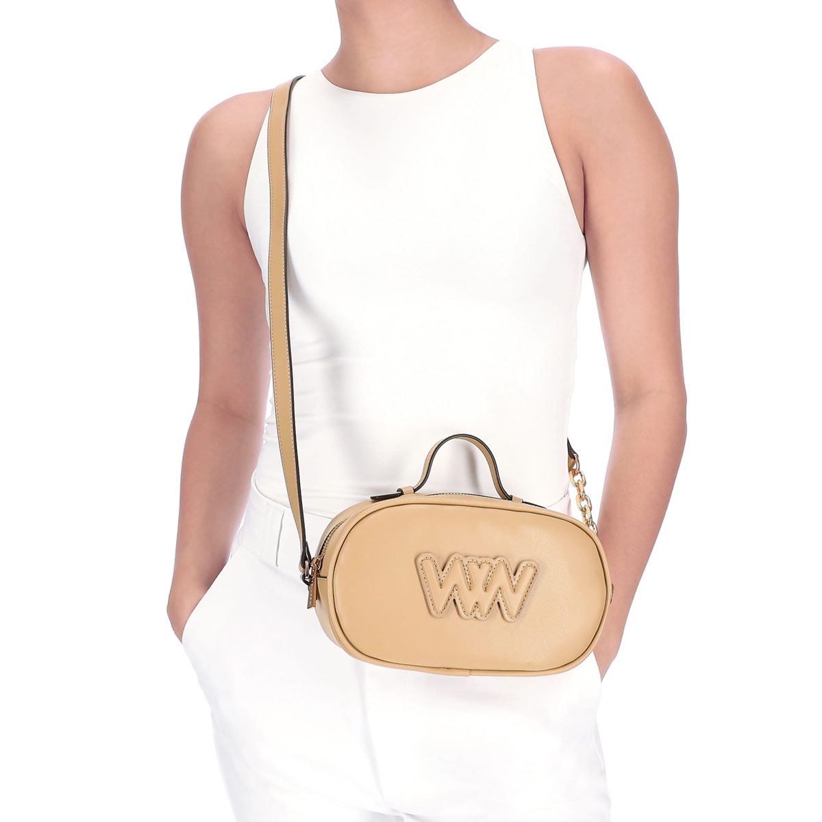 Bolsa Westies cross body color Camel para Mujer