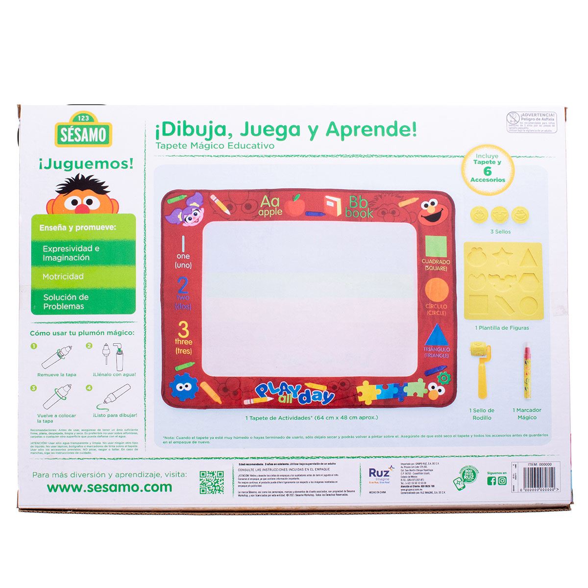 Plaza Sesamo Water Drawing Playmat
