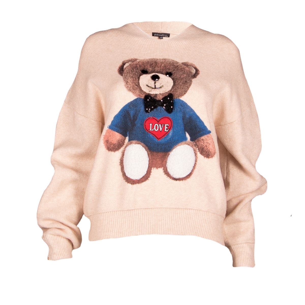 Suéter Oso Philosophy Jr M G Café Claro