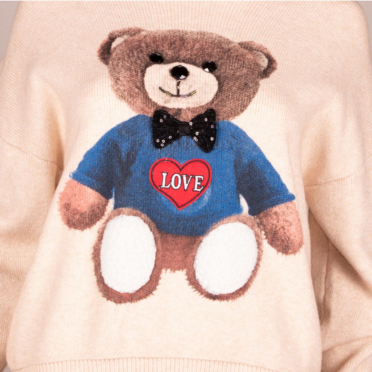 Suéter Oso Philosophy Jr M G Café Claro