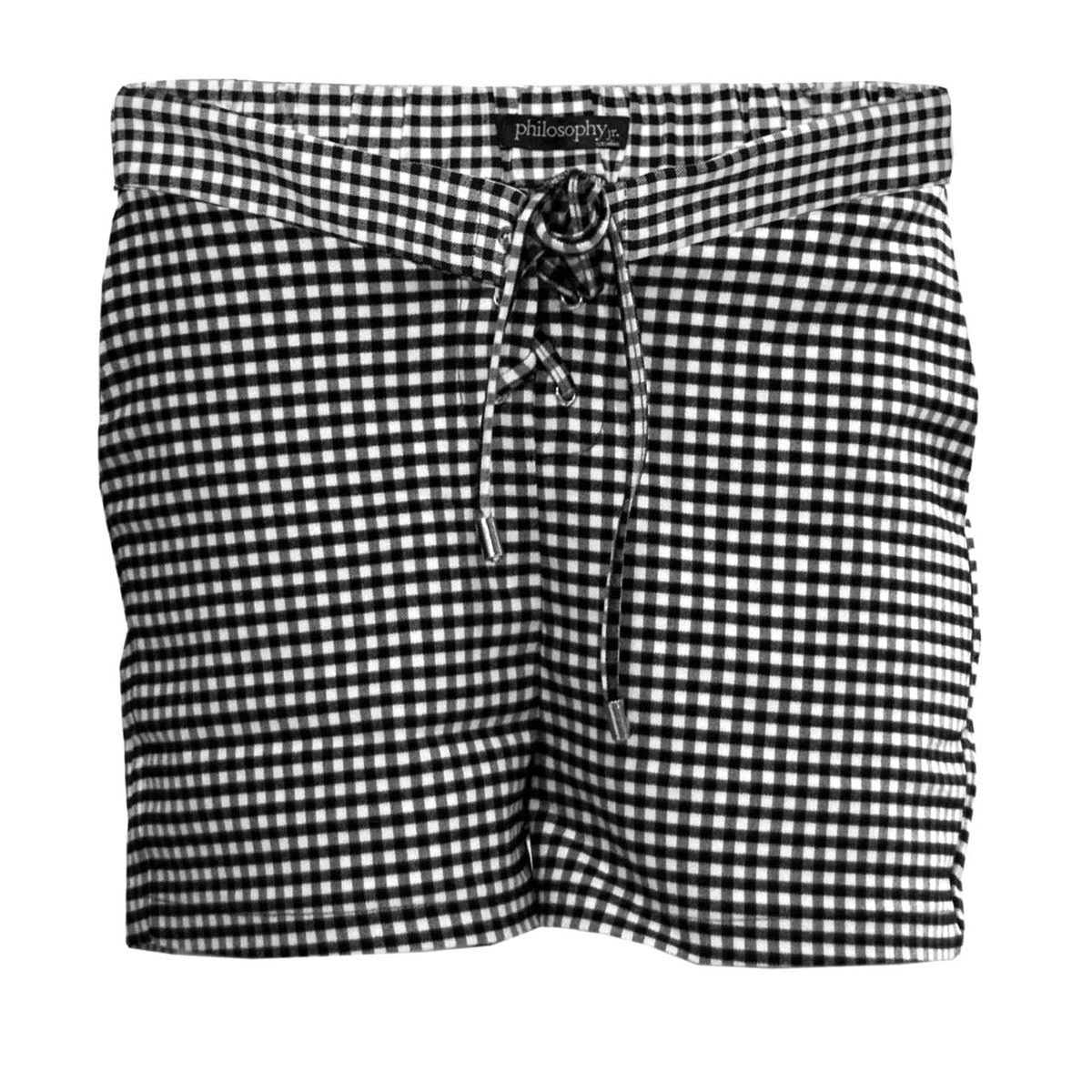 Short cuadros Philosophy Jr M Negro Combinado