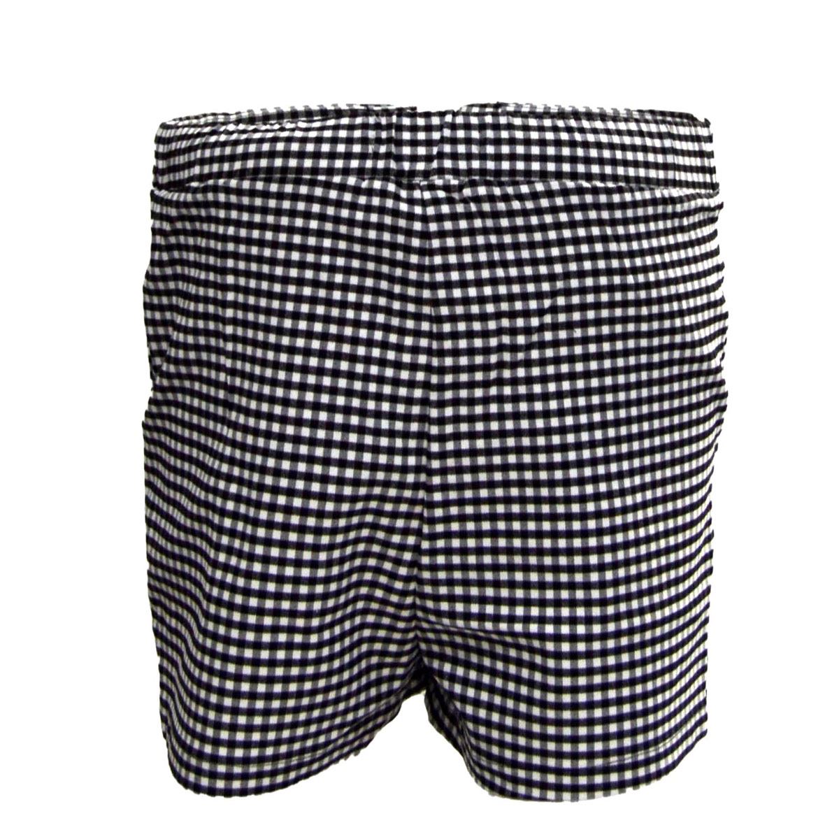 Short cuadros Philosophy Jr M Negro Combinado