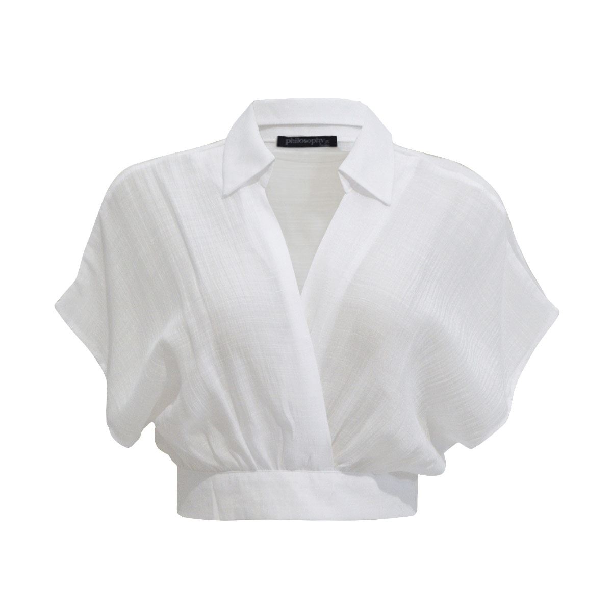 blusa blanca cruzada