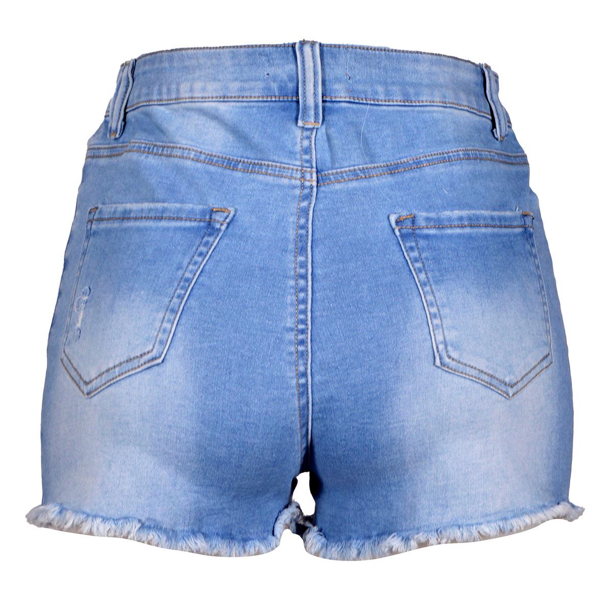 Short con destrucción Philosophy Jr talla chica color azul claro modelo hsp6639