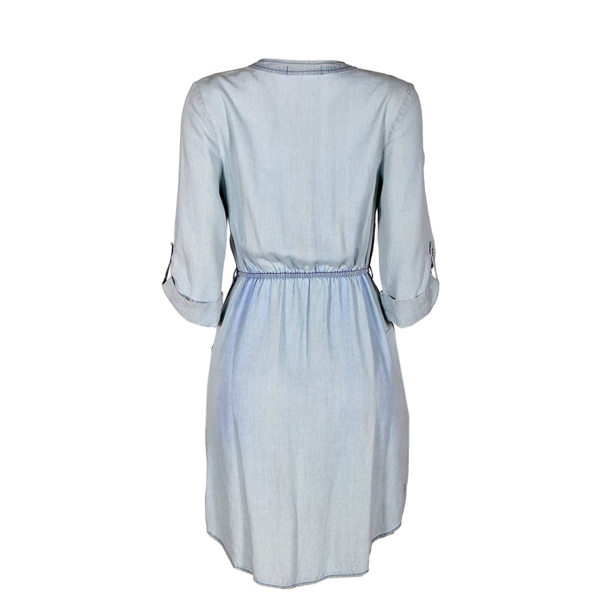 Vestido mezclilla Philosophy Jr talla grande color azul claro modelo 70338