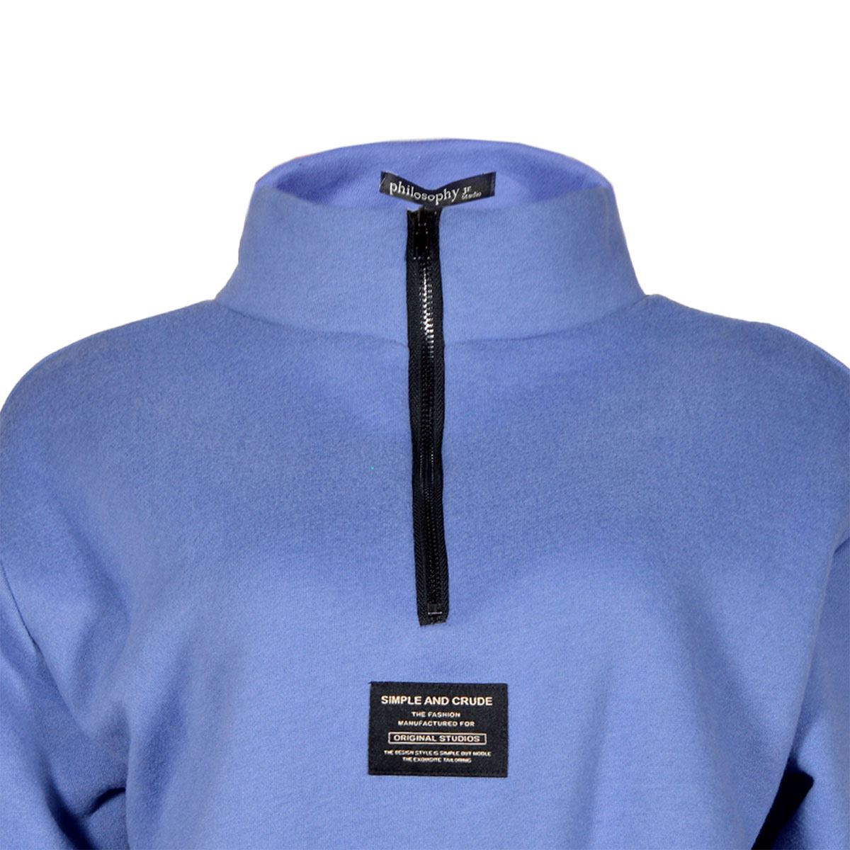 Sudadera manga ranglán Philosophy talla grande color azul modelo lf202