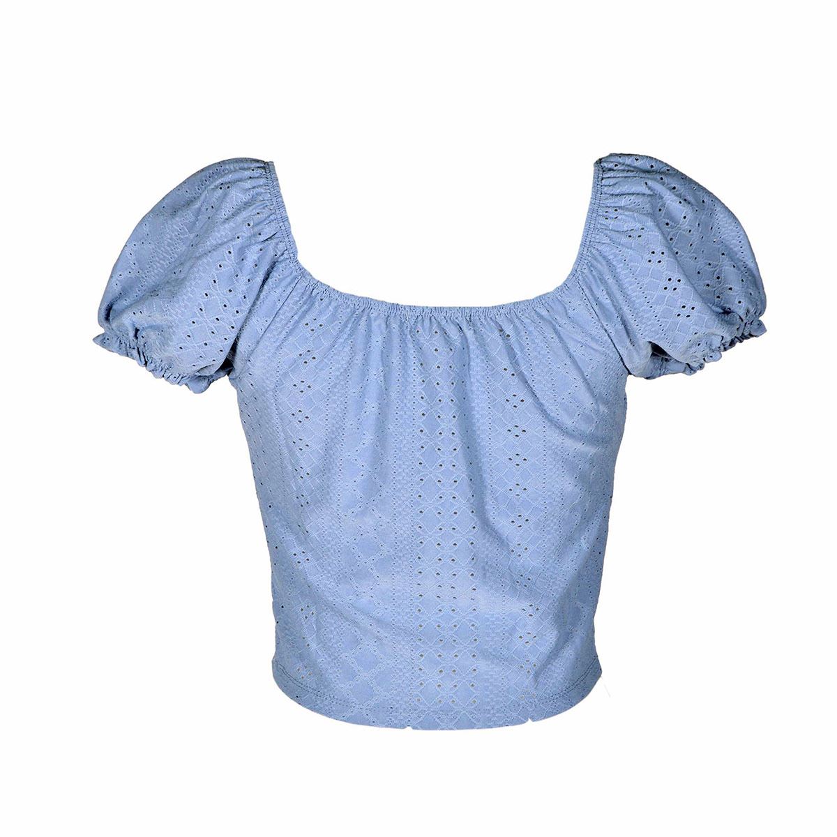 Blusa cruzada Philosophy Jr G azul claro