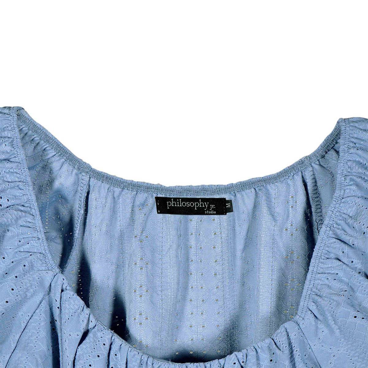 Blusa cruzada Philosophy Jr G azul claro