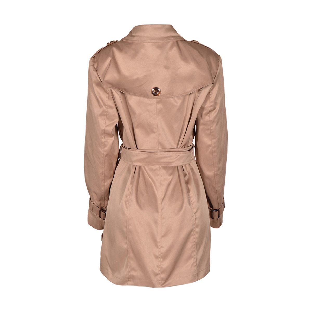 Gabardina con cinturon Philosophy jr talla mediana color cafe claro modelo GPL2208