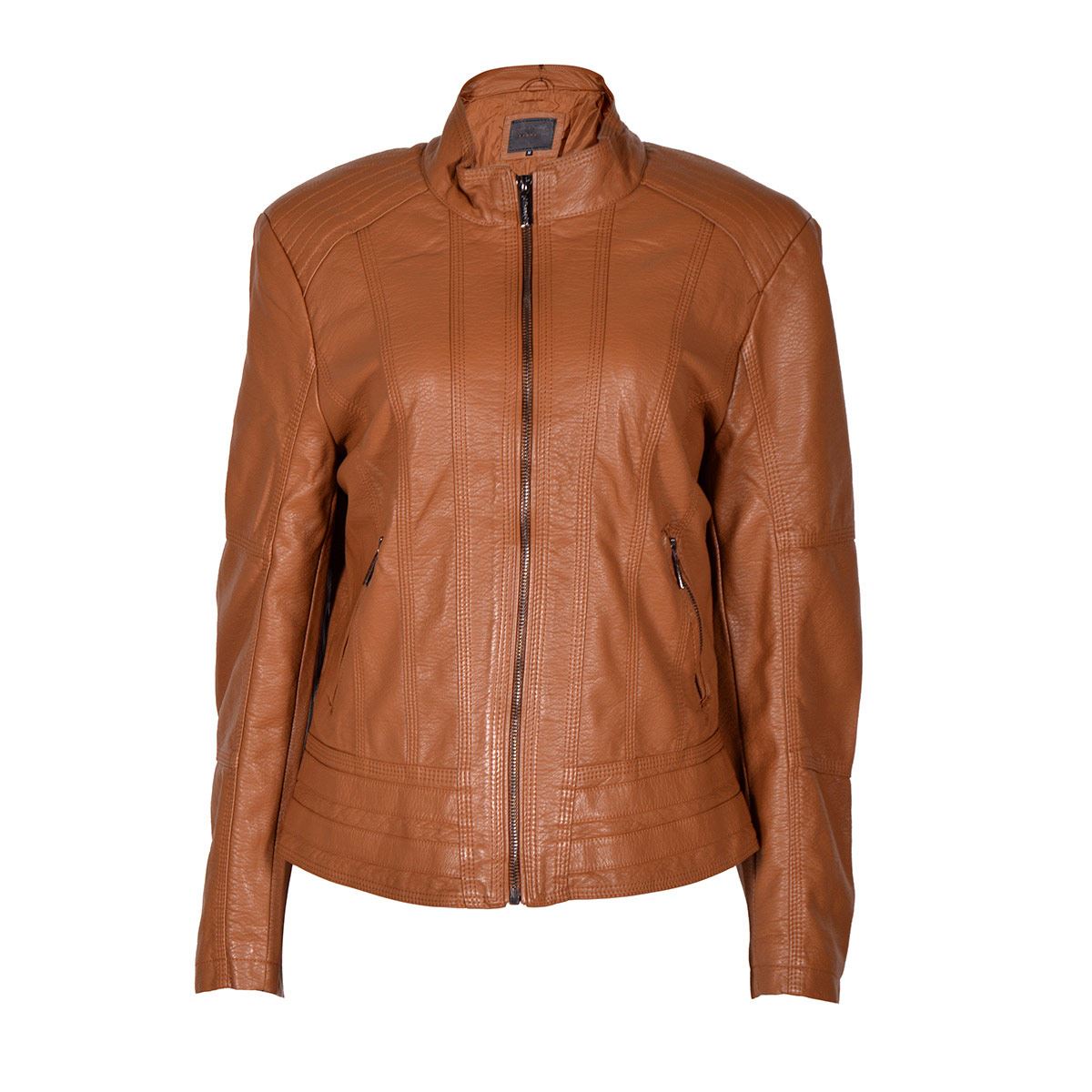 Chamarra tipo piel Philosophy Jr talla extra grande color cafe medio modelo sjp6608