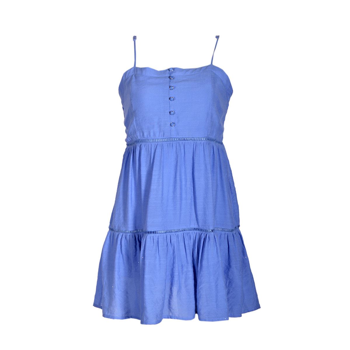 Vestido con olanes Philosophy jr talla extra grande color azul modelo 70564