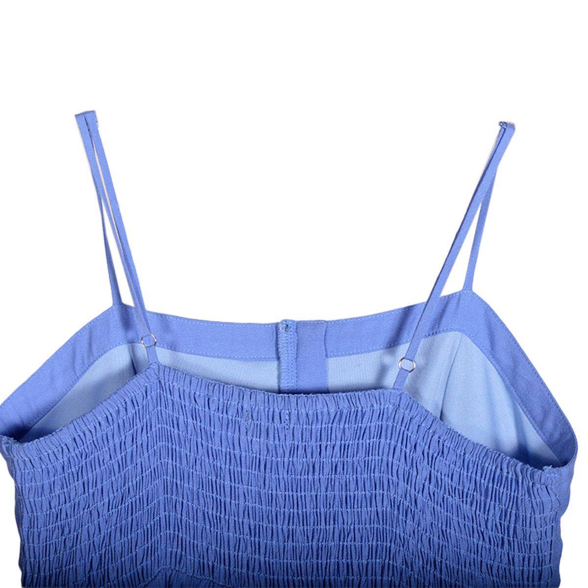 Vestido con olanes Philosophy jr talla extra grande color azul modelo 70564