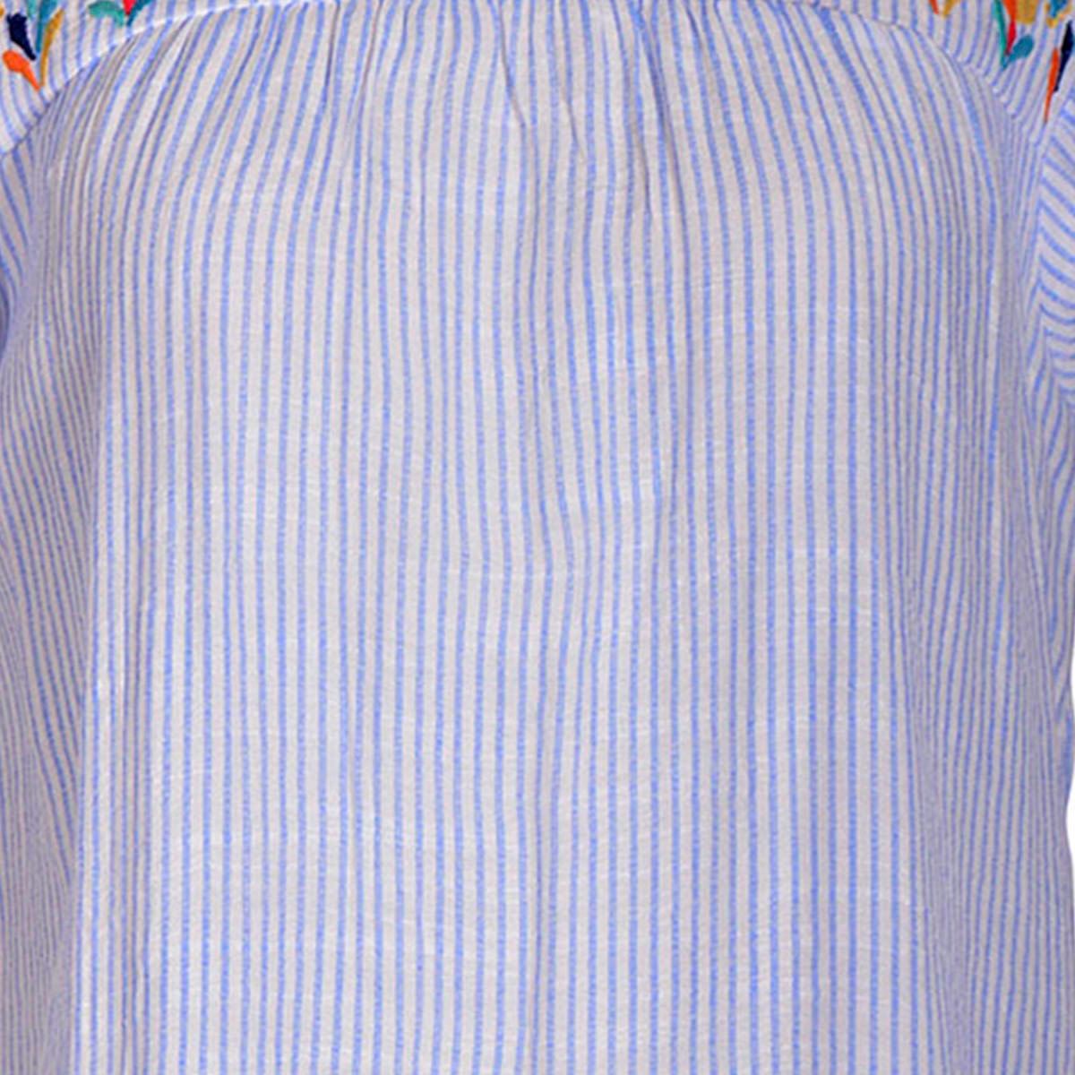 Blusa con bordado Philosophy jr talla chica color azul modelo cr1787