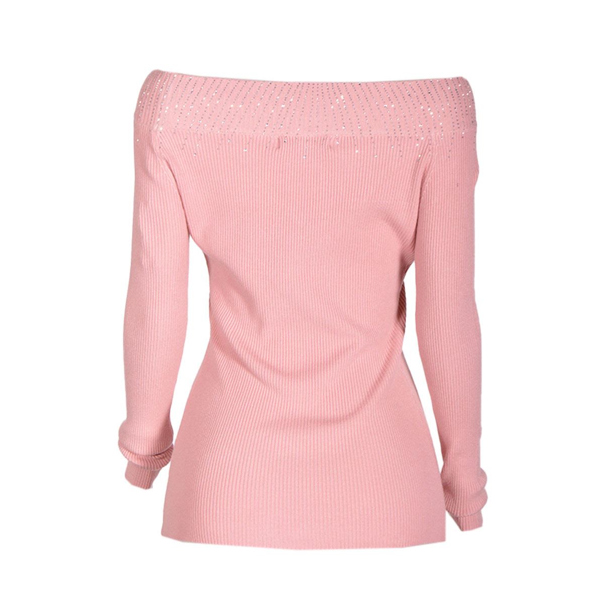 Sweater hombro descubierto Philosophy jr talla mediana color rosa modelo XN5035