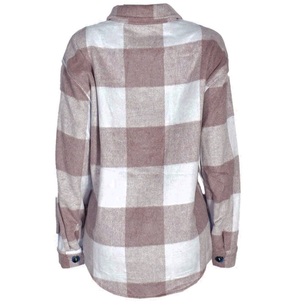 Sobre camisa con bolsas Philosophy talla grande color cafe combinado modelo 80032jy