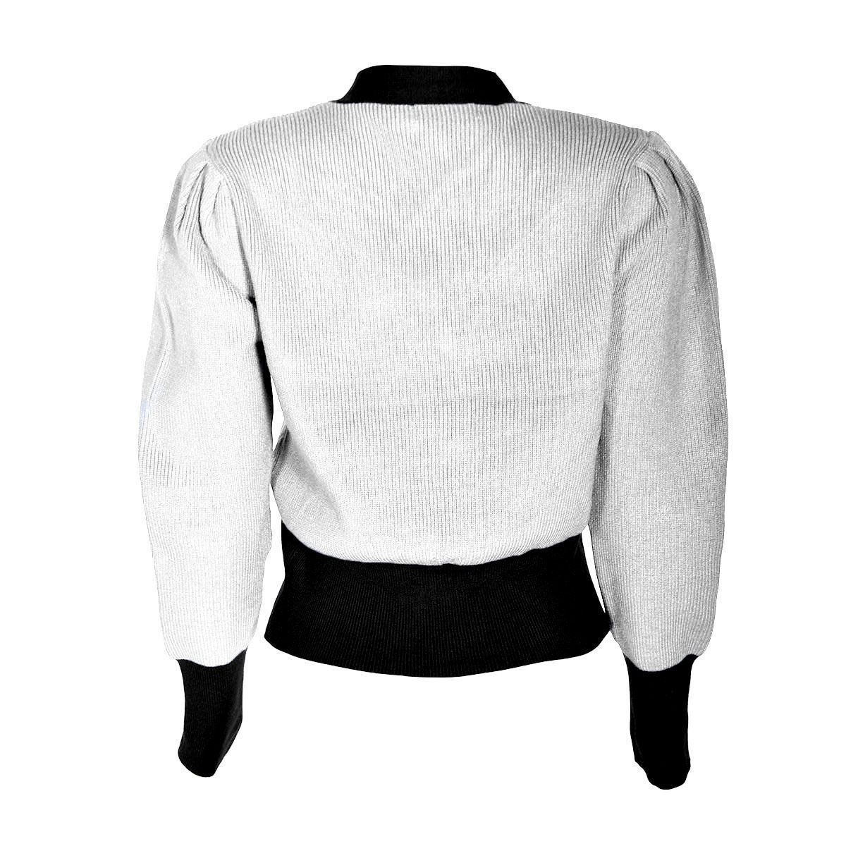 Suéter cuello v Philosophy talla grande color hueso modelo hh11059