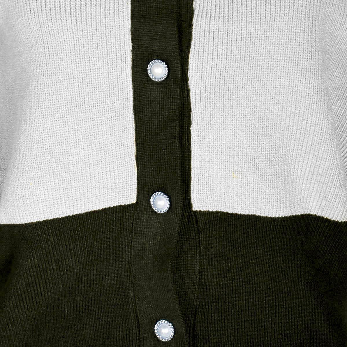 Suéter cuello v Philosophy talla grande color hueso modelo hh11059