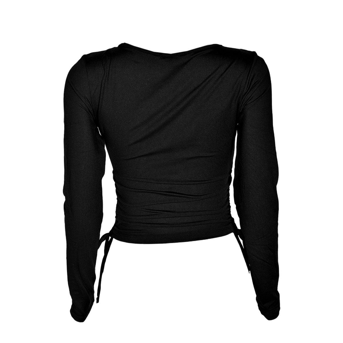 Blusa con jareta en costado Philosophy talla chica color negro modelo 73080