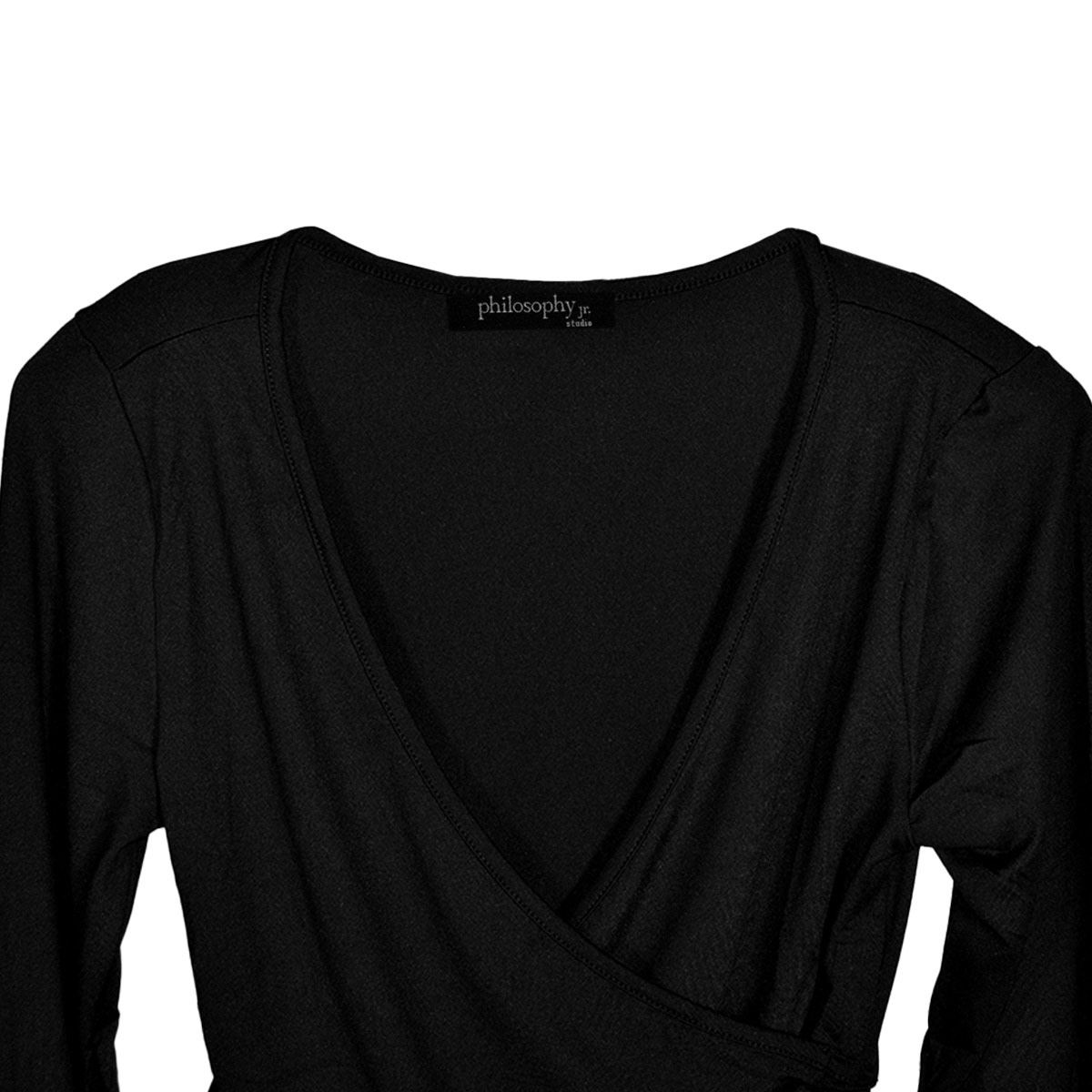 Blusa con jareta en costado Philosophy talla chica color negro modelo 73080