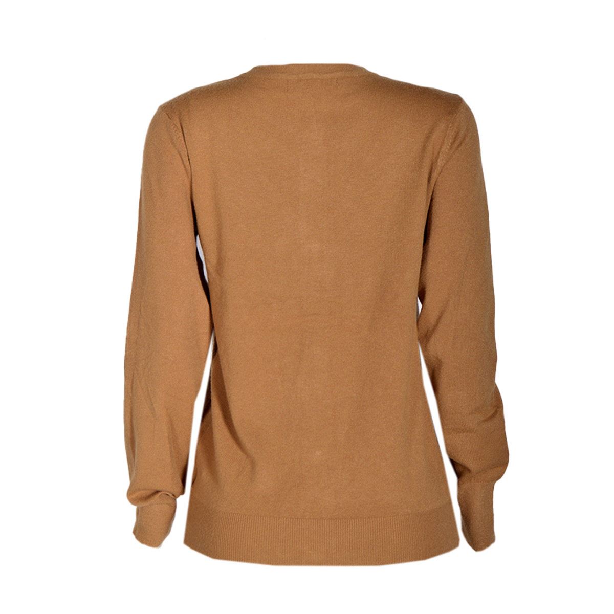 Suéter liso con botones Philosophy talla mediano color cafe medio modelo XN175