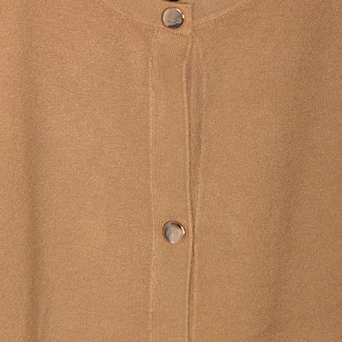 Suéter liso con botones Philosophy talla mediano color cafe medio modelo XN175