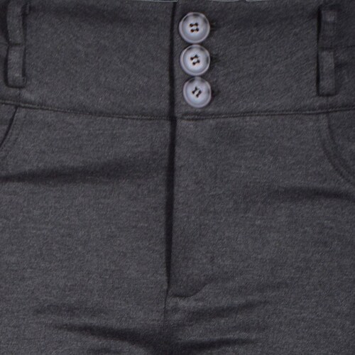 Pantalón recto con botones y pretina ancha Philosophy talla mediana color negro modelo 1548A