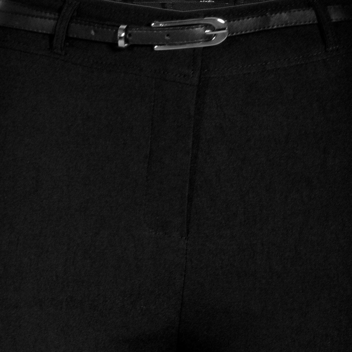 Pantalón recto liso con cinturón delgado Philosophy talla mediana color negro modelo 1537A
