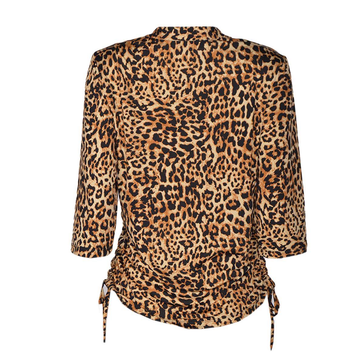 Blusa para mujer con jaretas botones y estampado animal print Philosophy Woman