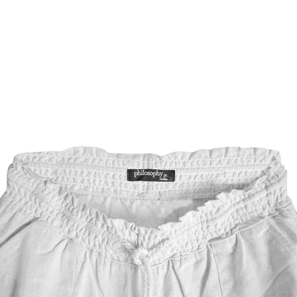 Pantalón acampanado con elástico y bolsillos Philosophy talla grande color blanco modelo LP13CLNN