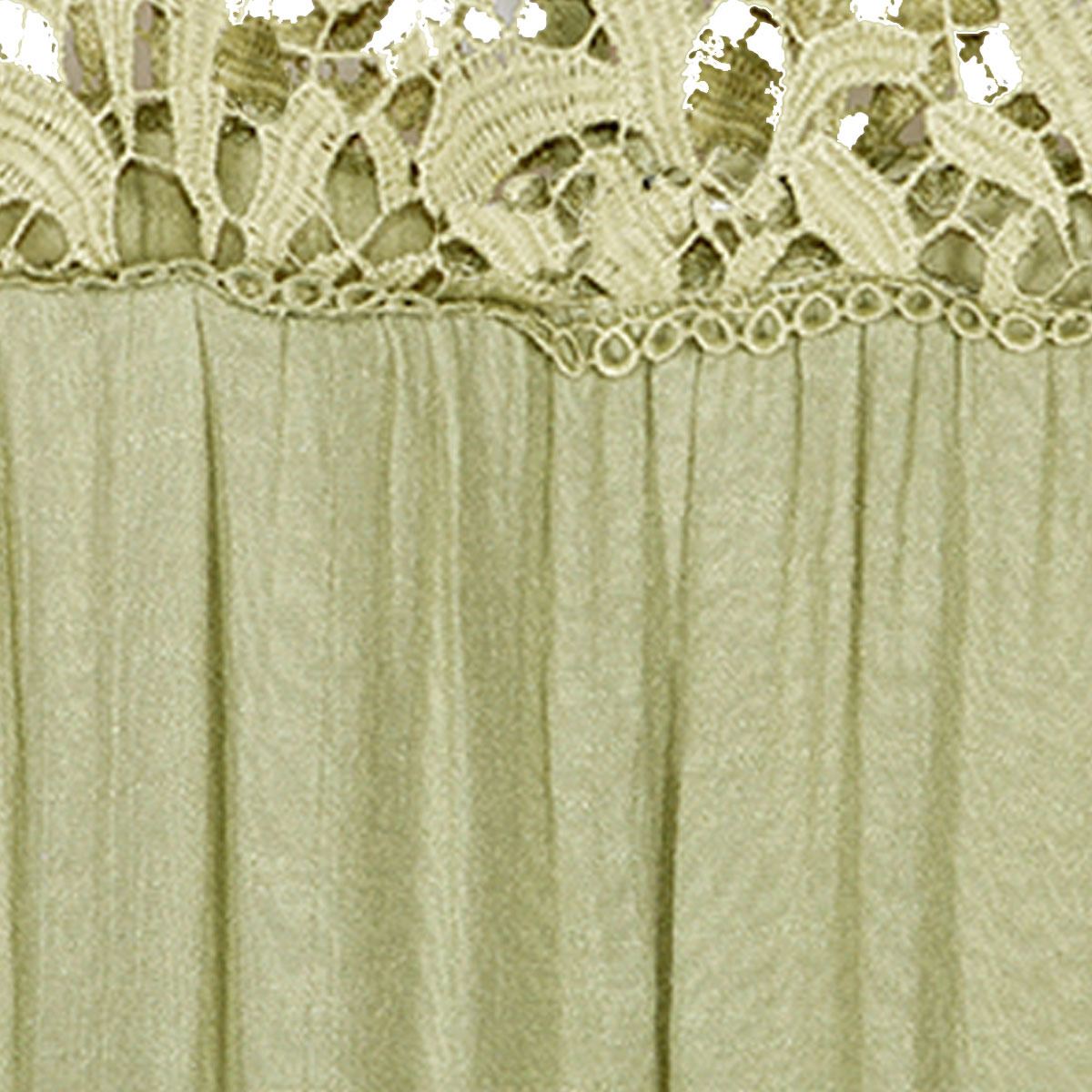 Blusa holgada con encaje Philosophy talla mediana color verde modelo CR2024