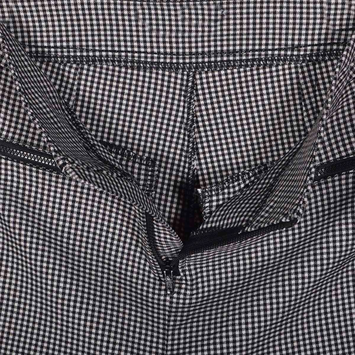 Pantalón para mujer, recto, con bolsillos simulados y vivos en negro Philodophy Jr talla mediana color negro combinado modelo YP4860