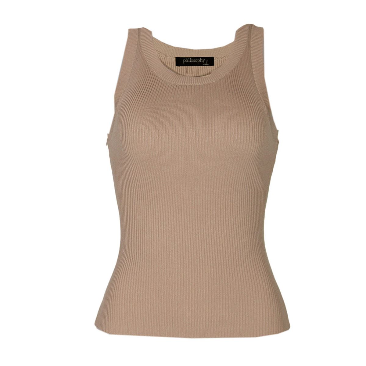 Playera para mujer, lisa Philosophy Jr talla grande color café modelo CR2116