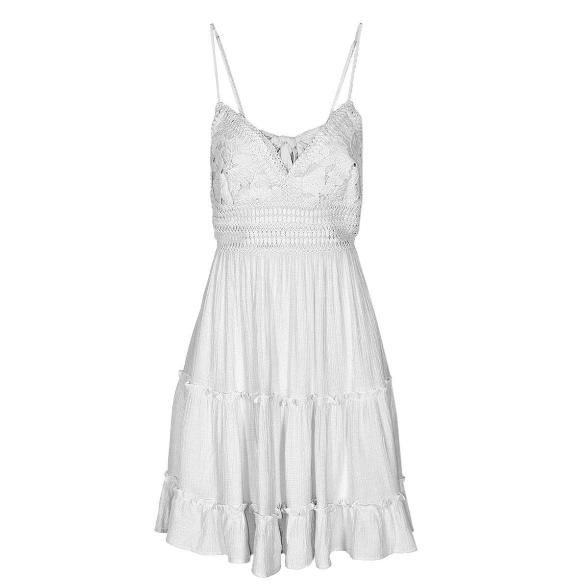 Vestido Corto Acanalado con Lazos main image 1