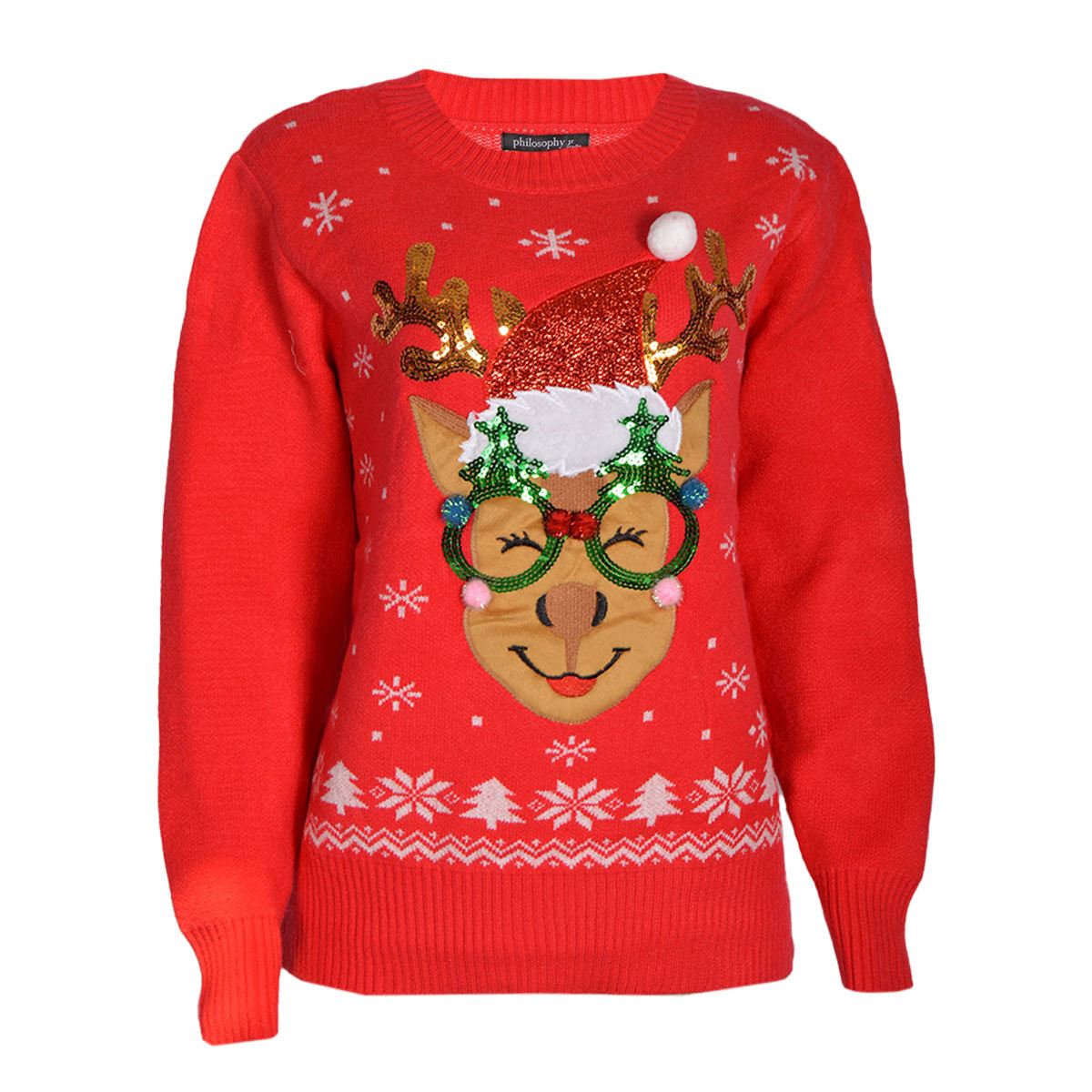 sueter navideño con luz led