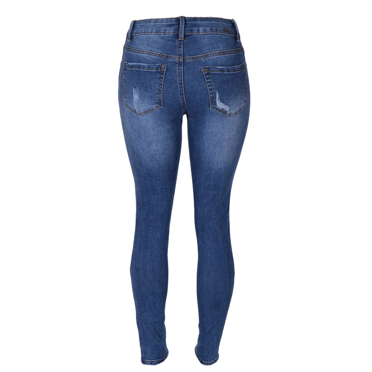 Jeans skinny para mujer con rasgado y bolsas Philosophy talla 9 color azul modelo BHI2010459P