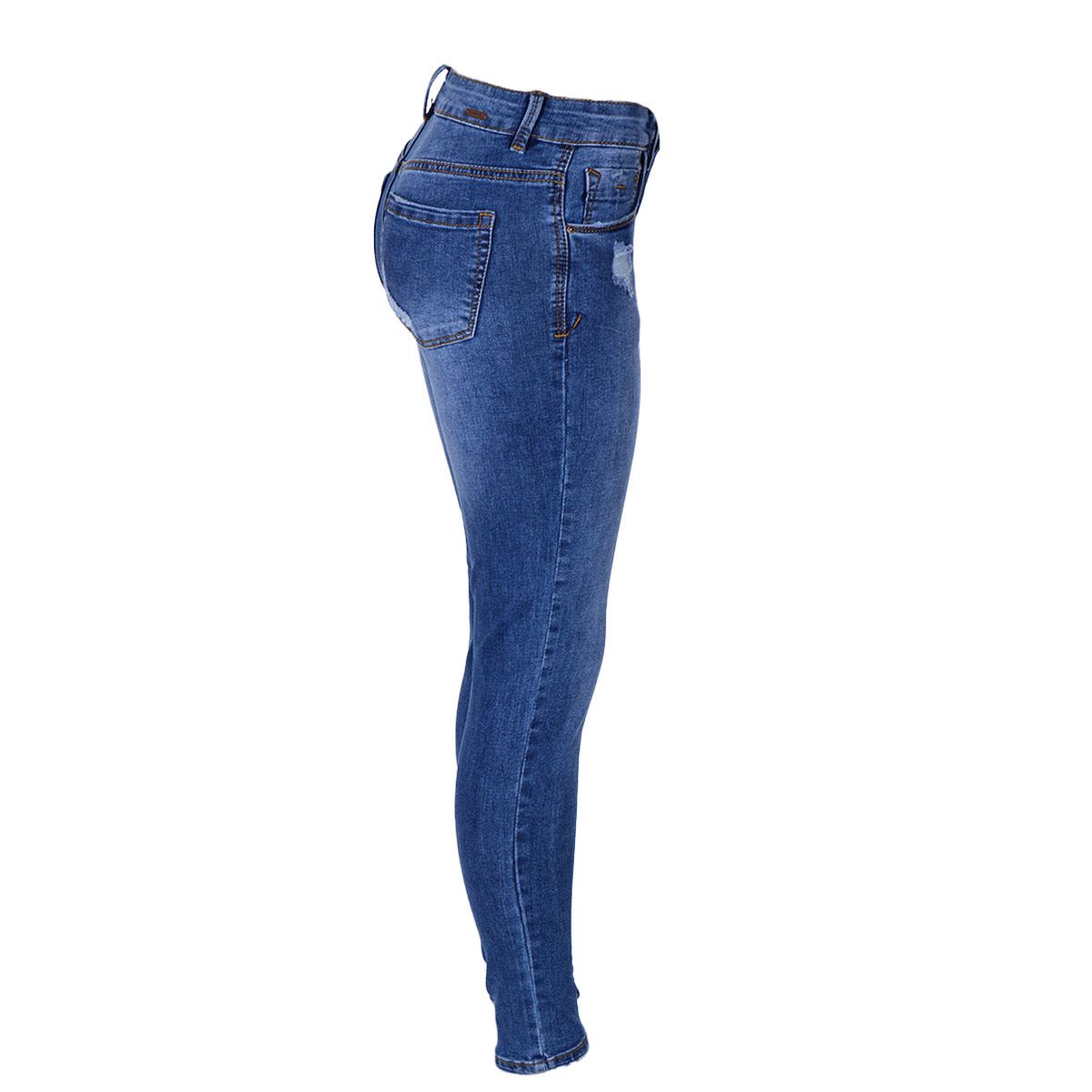Jeans skinny para mujer con rasgado y bolsas Philosophy talla 9 color azul modelo BHI2010459P