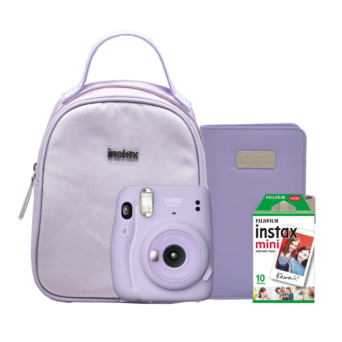 Cámara Fujifilm Instax Mini 11 con película instantánea Fuji (60 hojas) y  paquete de accesorios que incluye funda, filtros, álbum, lente y más  (morado lila) – VastaGo