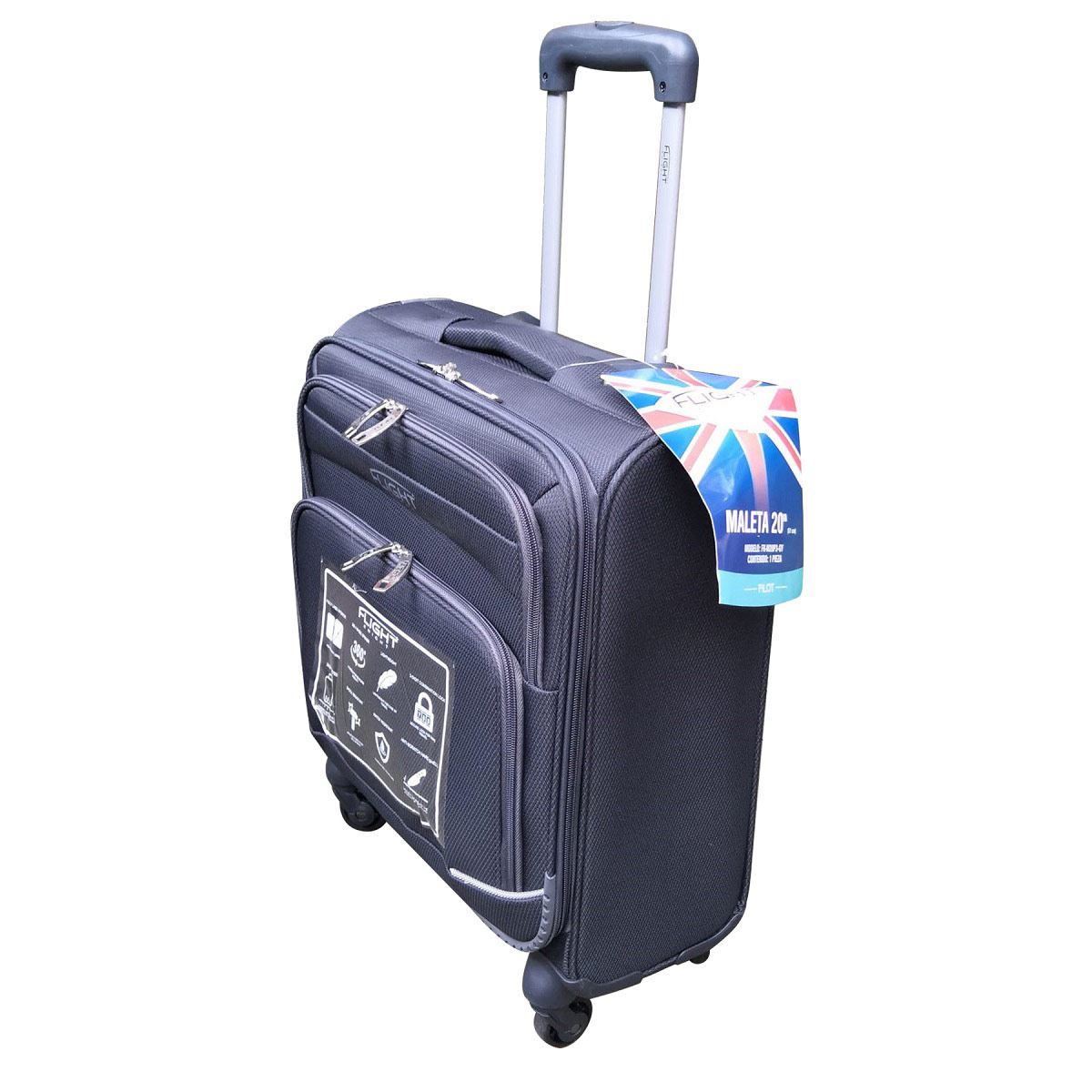 Maleta 20" Gris Pilot Flight Knight FK-M20P3-GY