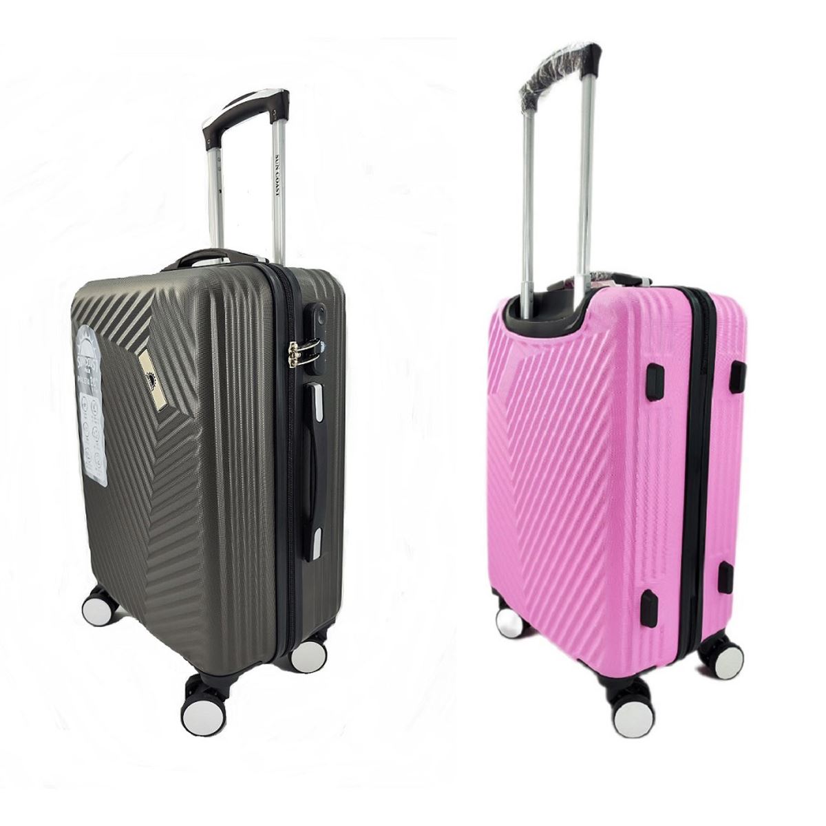 Set 2 Maletas 20" Gris y Rosa Palm Sun Coast