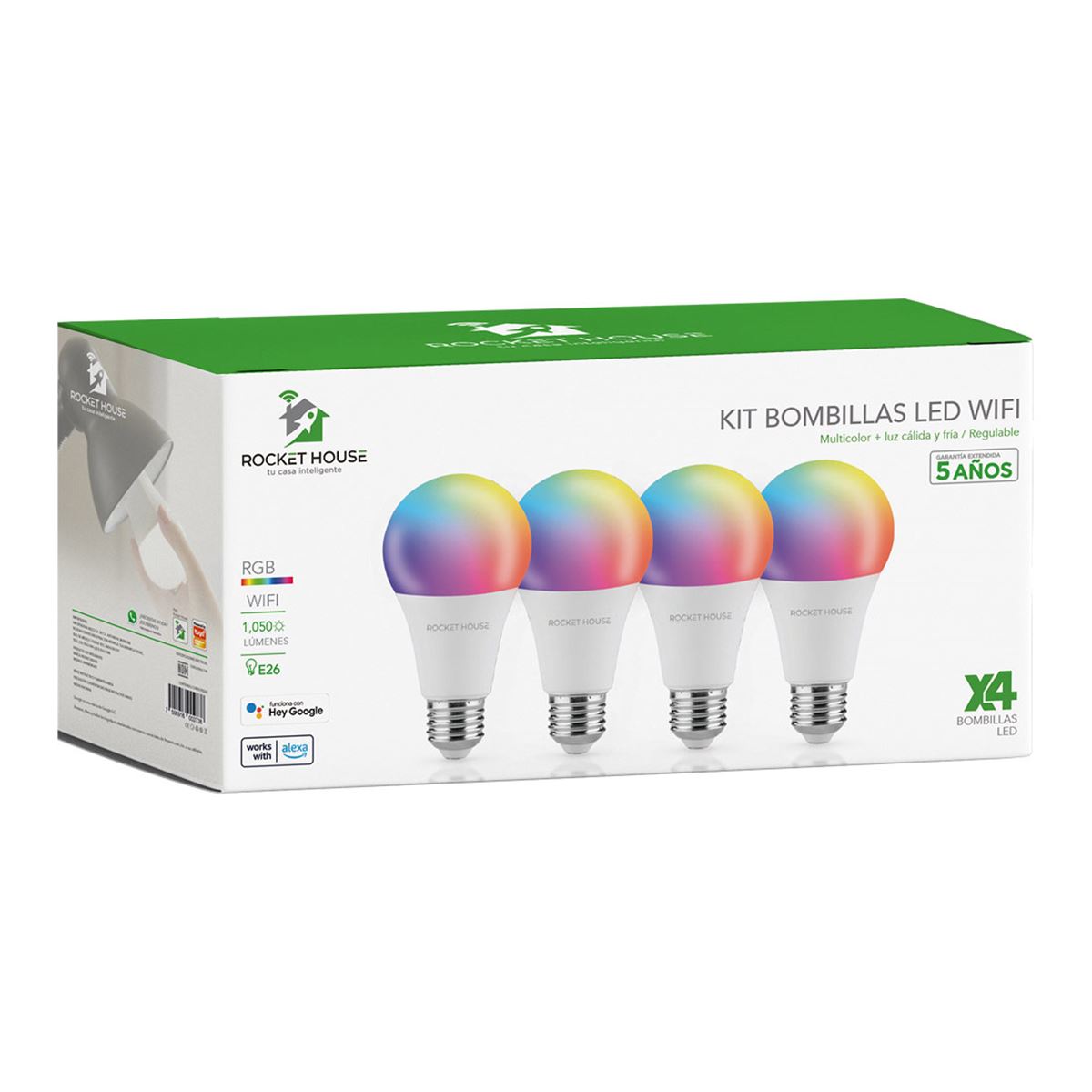 Kit Inteligente RH 4 Focos LED RGB