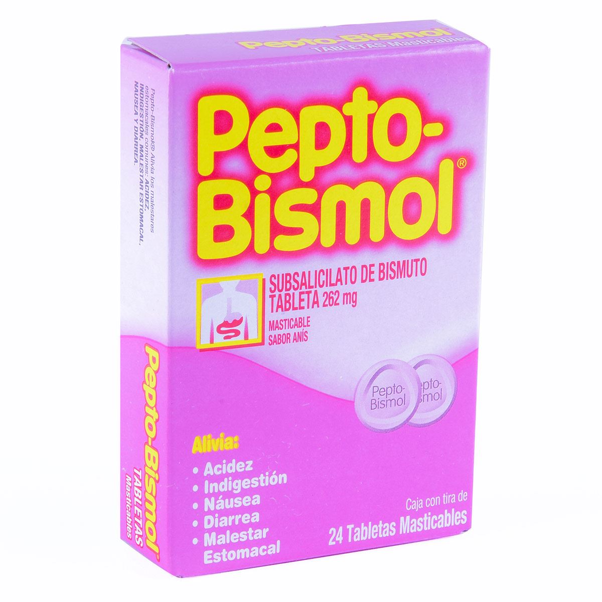 Pepto-Bismol con 24 Tabletas