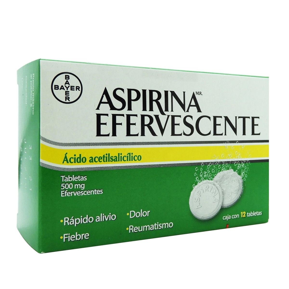 Aspirina Efervescente 12 Tabletas