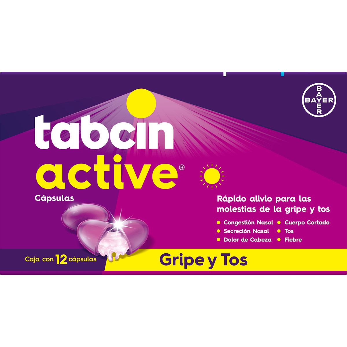 Tabcin Active 12 cápsulas