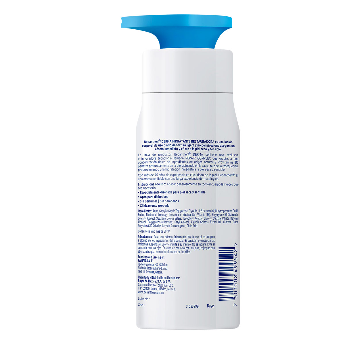 Bepanthen Derma Hidratante Restauradora Loción Corporal 400ml