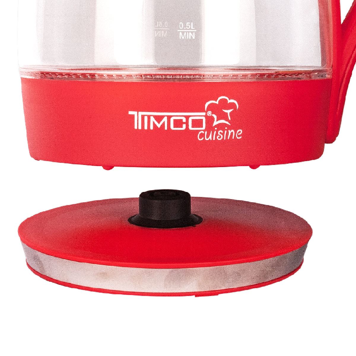 Jarra eléctrica para calentar agua vidrio Roja 1.70 L